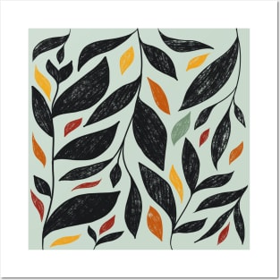 Autumn leaves pattern Posters and Art